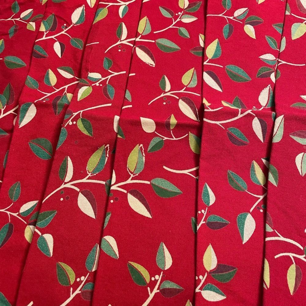Vintage Danica Red Wine Leaves Table Linen Napkins set of 6